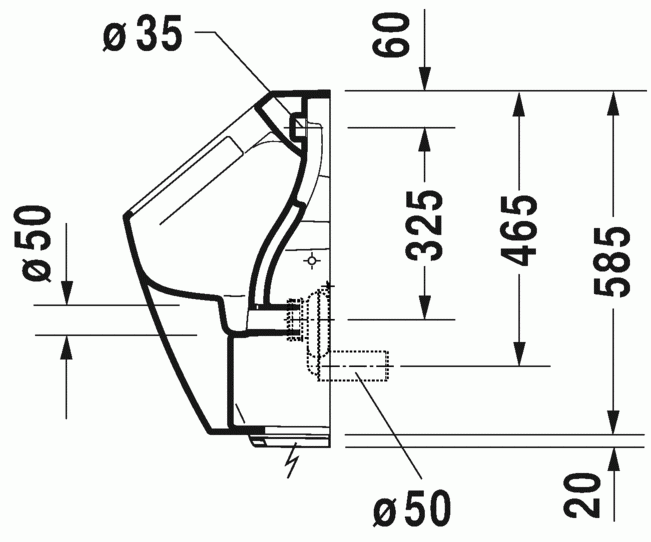 Duravit Me by Starck pisuar elektroniczny bez muchy Rimless HygieneGlaze biały alpin 2809312000