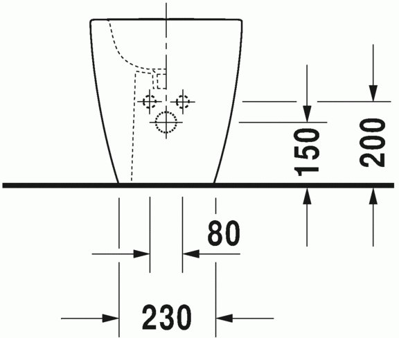 Duravit Me by Starck bidet stojący 60x37 biały jedwabny mat 2289103200