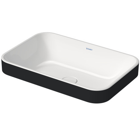 Duravit Happy D.2 umywalka stawiana na blat 60x40 cm biały / antracyt mat 2359606100