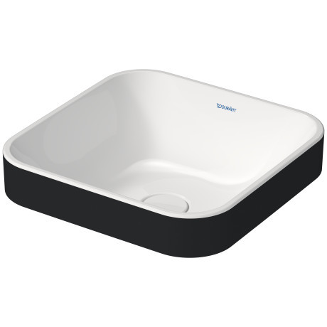 Duravit Happy D.2 kwadratowa umywalka stawiana na blat 40x40 cm antracyt mat / biały 2359406100