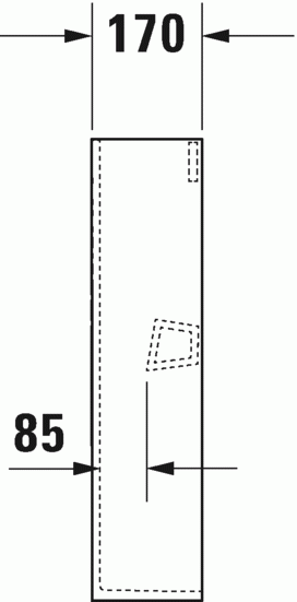 Duravit Happy D.2 postument  biały alpin 0858270000