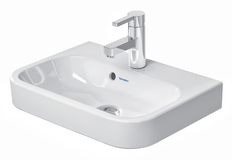 Duravit Happy D.2 umywalka meblowa mała z przelewem, z otworem na baterię 50x36 cm biały alpin 0710500000