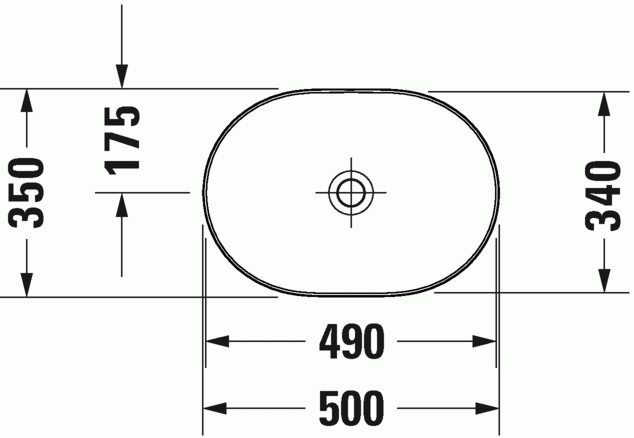 Duravit Luv umywalka szlifowana 50x35 cm biały-biały mat 0379502600