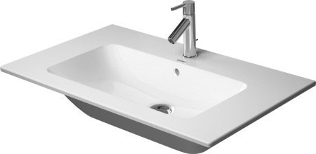 Duravit Me by Starck umywalka meblowa z przelewem, bez otworu pod baterię 83 cm 83x49 biały satynowy mat 2336833260