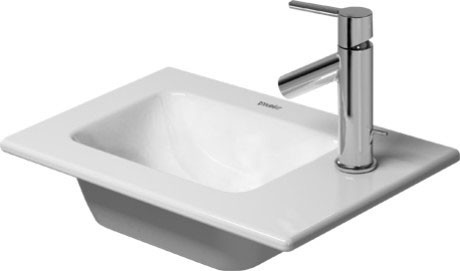 Duravit Me by Starck umywalka meblowa bez przelewu, z  jednym otworem 43 cm 43x30 biały alpin 0723430041