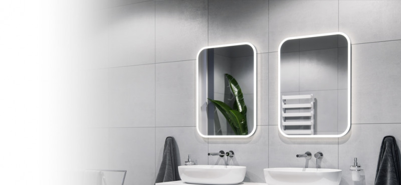 Excellent Lumiro lustro LED w ramie akrylowej prostokątne 80x60 DOEX.LU080.060.AC