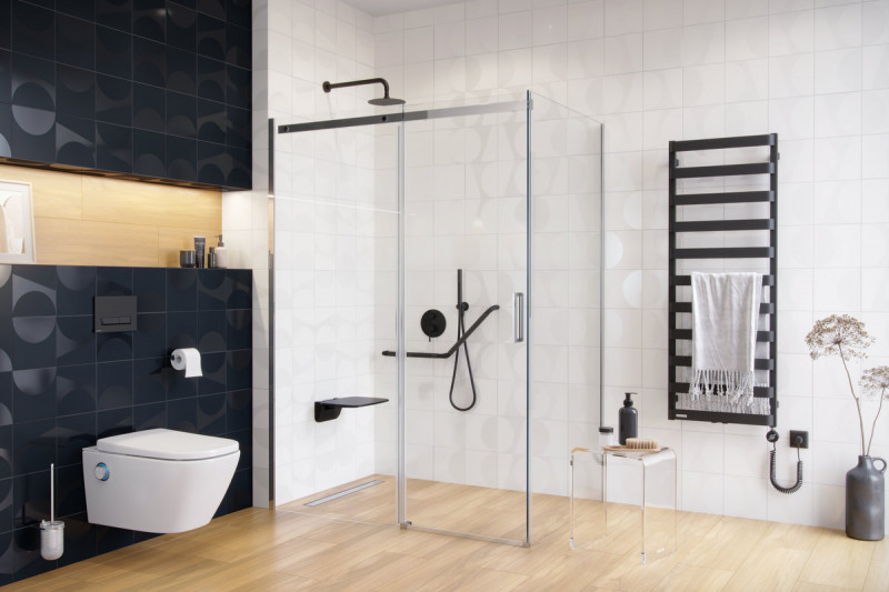 Excellent Hendi uchwyt łazienkowy kątowy czarny mat DOEX.1873BL