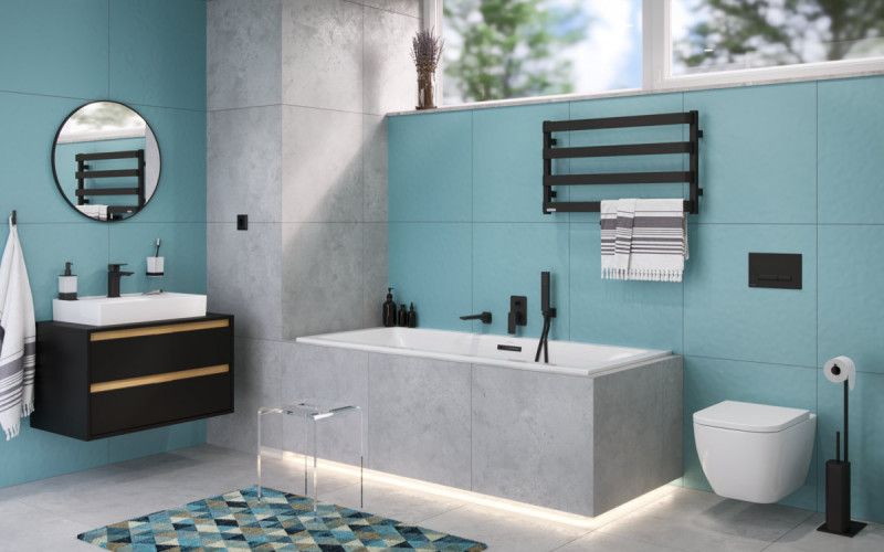 Excellent Virro lustro okrągłe 60x60 czarny mat DOEX.VI060.BL