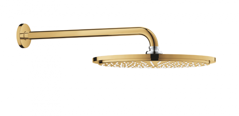 Grohe Essence zestaw podtynkowy z deszczownicą 31x31 i wylewką wannową kompletny złoty polerowany cool sunrise