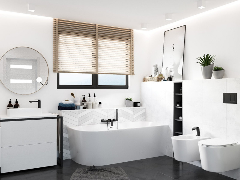 Corsan Intero E-230 wanna wolnostojąca przyścienna prawa 170x73 biała E-230XL