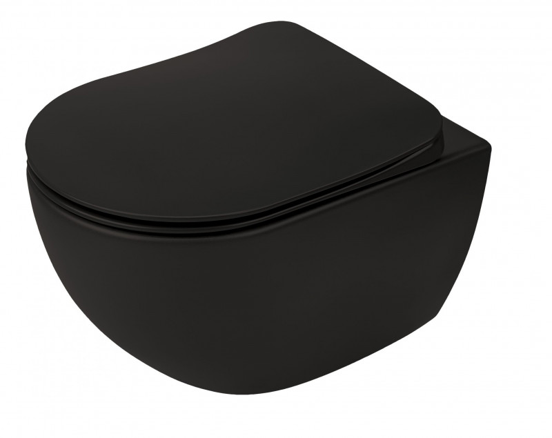 Deante Peonia muszla wisząca bezkołnierzowa 51cm czarny CDENZPW