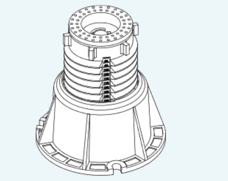 Sanswiss komplet 8 nóżek regulowanych 85-140 mm FWU.8