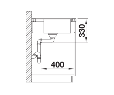 Blanco DALAGO 5-F Silgranit PuraDur II zlewozmywak wpuszczany w blat, na równi z blatem granitowy z korkiem automatycznym 1 komora kolor czarny 525872