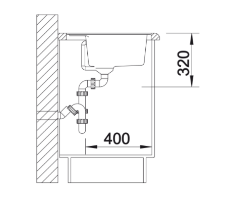 Blanco DALAGO 6-F Silgranit PuraDur II zlewozmywak granitowy wpuszczany w blat, na równi z blatem z korkiem automatycznym 1 komora kolor czarny 525875