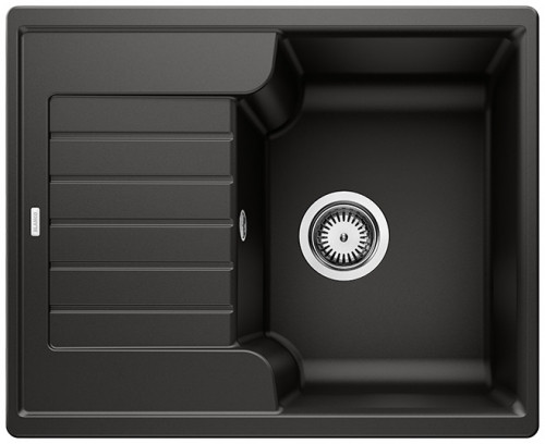 Blanco Zia 40 S Silgranit PuraDur II zlewozmywak granitowy 1 komora z małym ociekaczem kolor czarny 526006