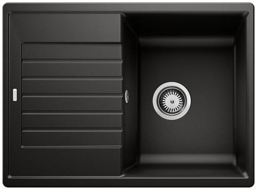 Blanco Zia 45 S Compact Silgranit PuraDur II zlewozmywak granitowy 1 komora z ociekaczem bez korka automatycznego kolor czarny 526009