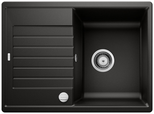 Blanco Zia 45 S Compact Silgranit PuraDur II zlewozmywak granitowy 1 komora z ociekaczem i korkiem automatycznym kolor czarny 526008