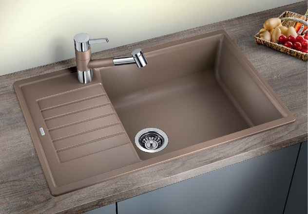 Blanco Zia XL 6 S Compact Silgranit PuraDur II zlewozmywak granitowy 1 komora z ociekaczem, bez korka automatycznego kolor czarny 526019