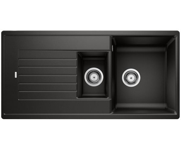 Blanco Zia 6 S Silgranit PuraDur II zlewozmywak granitowy 1,5 komory z ociekaczem kolor czarny 526021