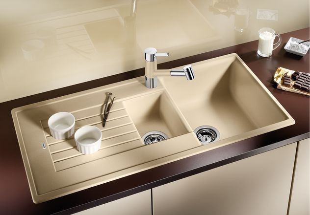 Blanco Zia 6 S Silgranit PuraDur II zlewozmywak granitowy 1,5 komory z ociekaczem kolor czarny 526021