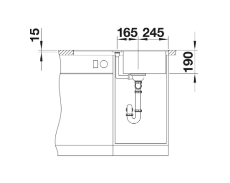 Blanco Metra 45 S-F Silgranit PuraDur II zlewozmywak granitowy wpuszczany w blat, na równi z blatem 1 komora z ociekaczem kolor czarny 525917