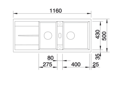 Blanco Metra 8-S Silgranit PuraDur II zlewozmywak granitowy 2 komory kolor czarny 525934