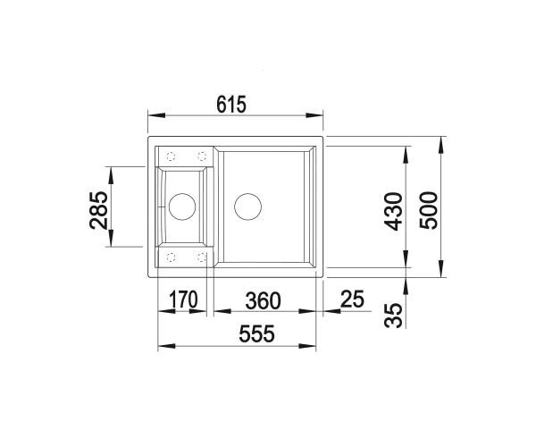 Blanco Metra 6 Silgranit PuraDur II zlewozmywak granitowy 1,5 komory kolor czarny 525923