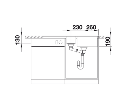 Blanco Metra 6 S-F Silgranit PuraDur II zlewozmywak granitowy wpuszczany w blat, na równi z blatem 1,5 komory z ociekaczem i odsączarką korek automatyczny kolor czarny 525929