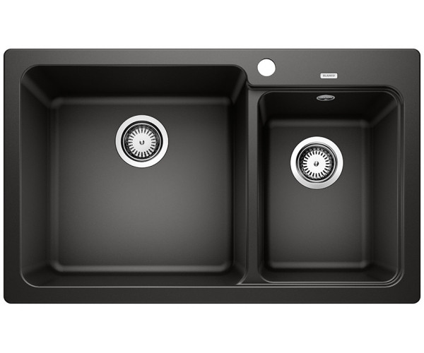 Blanco NAYA 8 Silgranit PuraDur II zlewozmywak granitowy 2 komory kolor czarny 525944