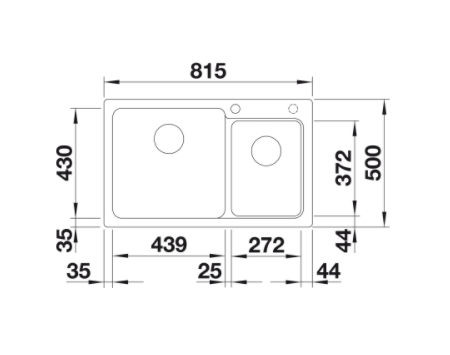 Blanco NAYA 8 Silgranit PuraDur II zlewozmywak granitowy 2 komory kolor czarny 525944