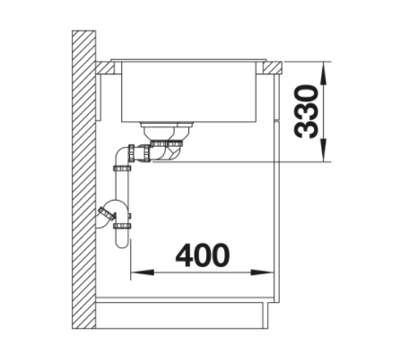 Blanco NAYA 8 S Silgranit PuraDur II zlewozmywak granitowy 2 komory z ociekaczem komora lewa kolor czarny 525945