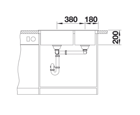 Blanco NAYA 8 Silgranit PuraDur II zlewozmywak granitowy 2 komory kolor czarny 525944