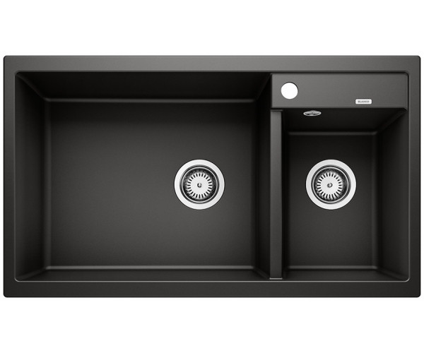 Blanco Metra 9 Silgranit PuraDur II zlewozmywak granitowy 2 komory z ociekaczem kolor czarny 525936