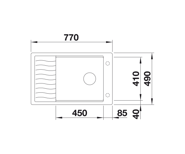 Blanco Elon XL 6 S-F zlewozmywak granitowy 1 komora z ociekaczem i kratką wpuszczany w blat, na równi z blatem kolor czarny 525884
