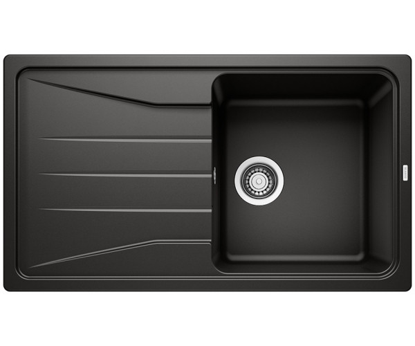 Blanco Sona 5 S zlewozmywak 1 komora wpuszczana w blat z ociekaczem granit kolor czarny 525972