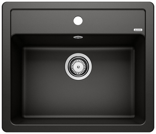 Blanco Legra 6 Silgranit PuraDur II zlewozmywak granitowy 1 komora kolor czarny 526084