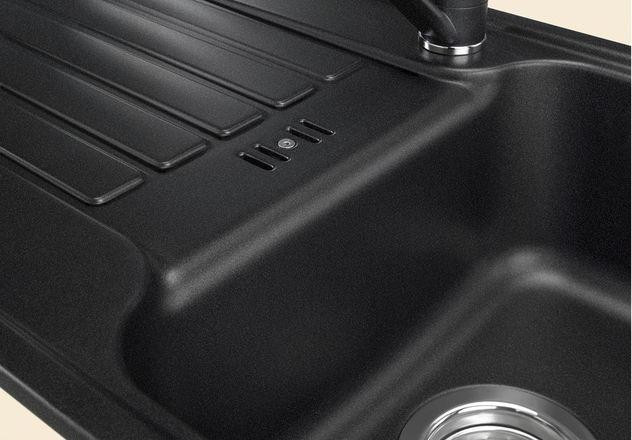 Blanco Legra 45 S Silgranit PuraDur II zlewozmywak granitowy 1 komora z ociekaczem kolor czarny 526083