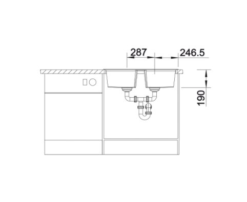 Blanco LEXA 8 Silgranit PuraDur II zlewozmywak granitowy 2 komory kolor czarny 525906