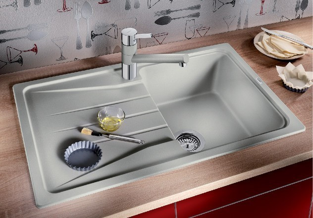 Blanco Sona 45 S Silgranit PuraDur II zlewozmywak granitowy 1 komora z ociekaczem kolor czarny 525970