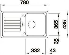 Blanco Legra 45 S Silgranit PuraDur II zlewozmywak granitowy 1 komora z ociekaczem kolor czarny 526083