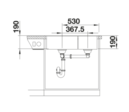 Blanco Legra 8 Silgranit PuraDur II zlewozmywak granitowy 2 komory kolor czarny 526224