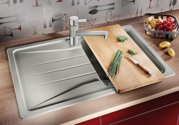 Blanco Sona 45 S Silgranit PuraDur II zlewozmywak granitowy 1 komora z ociekaczem kolor czarny 525970