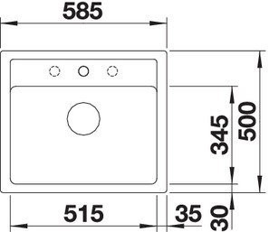 Blanco Legra 6 Silgranit PuraDur II zlewozmywak granitowy 1 komora kolor czarny 526084