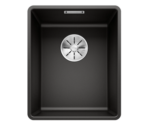Blanco Subline 320-U Silgranit PuraDur II zlewozmywak granitowy InFino komora podwieszana czarny 525982
