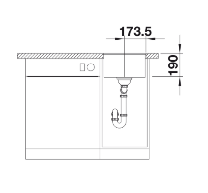 Blanco Subline 320-U Silgranit PuraDur II zlewozmywak granitowy InFino komora podwieszana czarny 525982