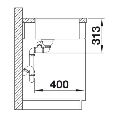 Blanco Subline 340/160-F Silgranit PuraDur II zlewozmywak wpuszczany na równi z blatem 1,5 komory  granitowy InFino czarny 525984