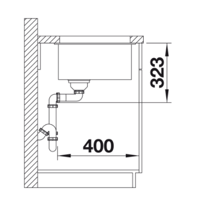 Blanco Subline 700-U Silgranit PuraDur II zlewozmywak granitowy InFino komora podwieszana kolor czarny 526004