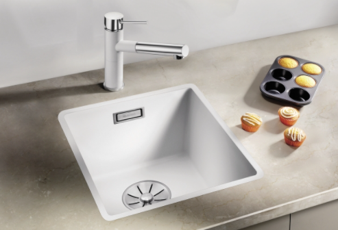 Blanco Subline 320-U Silgranit PuraDur II zlewozmywak granitowy InFino komora podwieszana czarny 525982