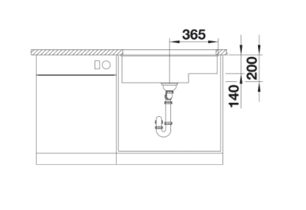 Blanco Subline 700-U Silgranit PuraDur II zlewozmywak granitowy InFino komora podwieszana kolor czarny 526004
