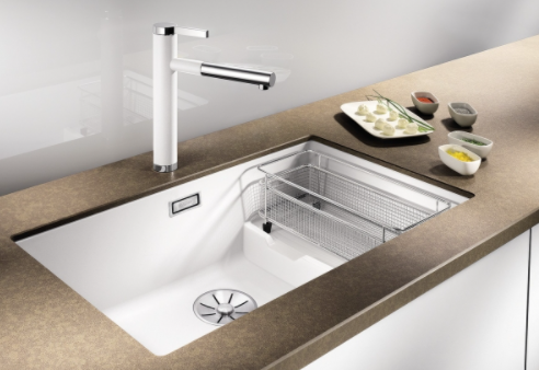 Blanco Subline 700-U Silgranit PuraDur II zlewozmywak granitowy InFino komora podwieszana kolor czarny 526004